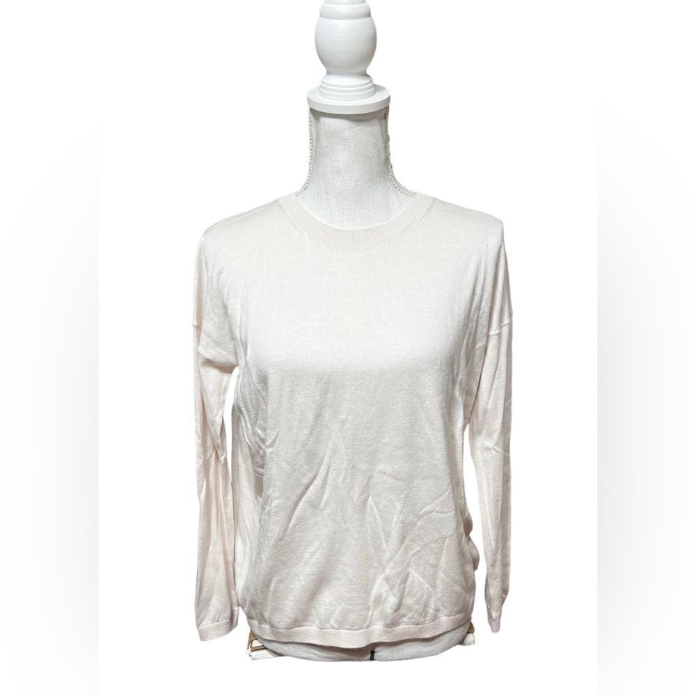 NWT The White Company button back jumper with recycled cotton pale pink XS